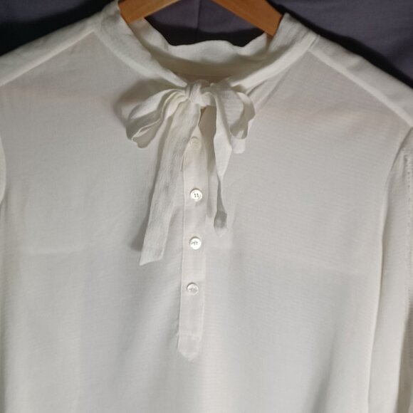 Veronica Beard Blouse Womens Size 2 Lace Ivory Quiet Luxury Feminine Hi Low - Picture 2 of 9